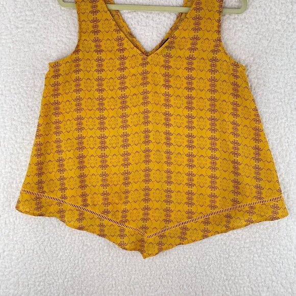 a.n.a A New Approach Yellow V-Neck Sleeveless‎ Tank Top Womens Size Medium - Picture 4 of 12